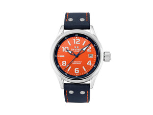 TW Steel WRC Quartz Watch, Orange, 45 mm, Fabric strap, 10 atm, VS91