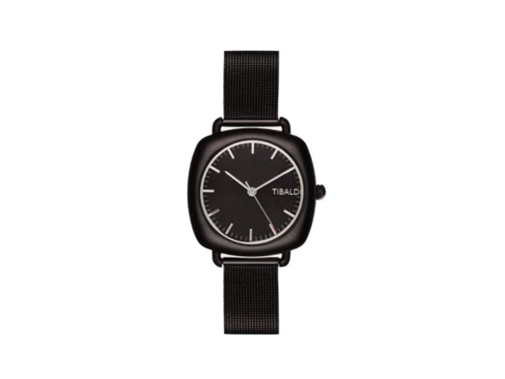 Tibaldi Ladies Quartz Watch, Black, 32 mm, Mesh strap, TMF-237-MM
