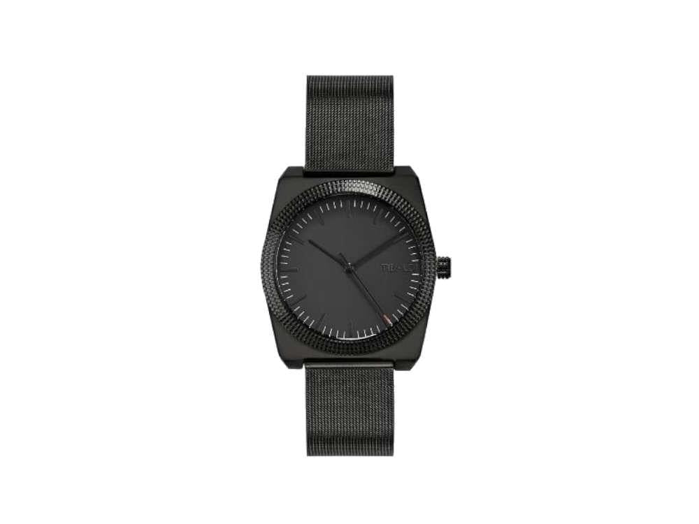 Tibaldi Men's Quartz Watch, Black, 39mm x 46mm, PVD, Mesh strap, TMM-PVD-MM