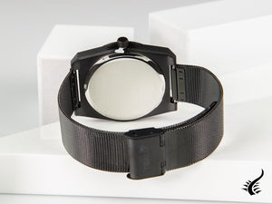 Tibaldi Men's Quartz Watch, Black, 39mm x 46mm, Mesh strap, TMM-SS-MM