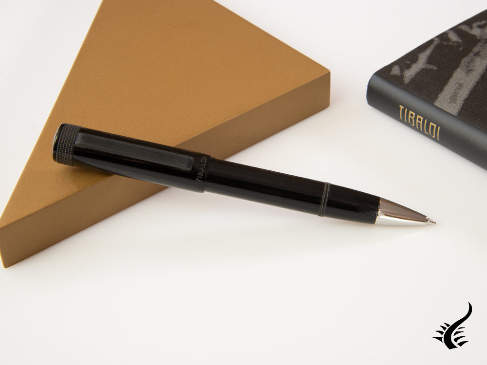 Tibaldi Perfecta Rich Black Ballpoint pen, Resin, Palladium trim, PFC-237-BP