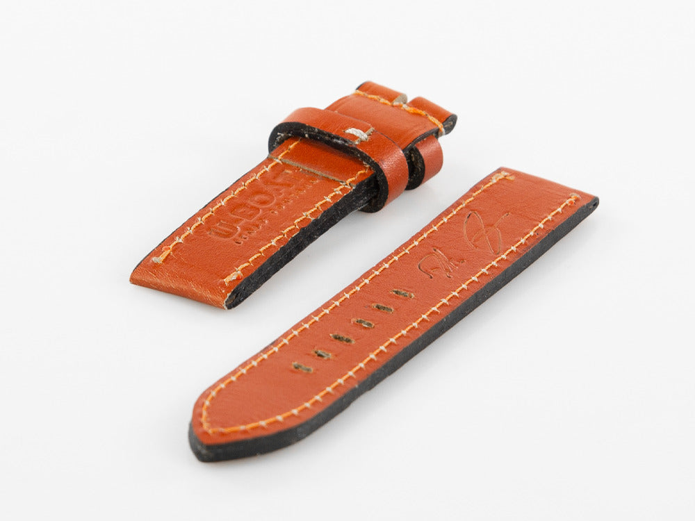 U-Boat Accesorios Strap, Calfskin Leather, Cotton, Brown, 20 mm., 827/Z