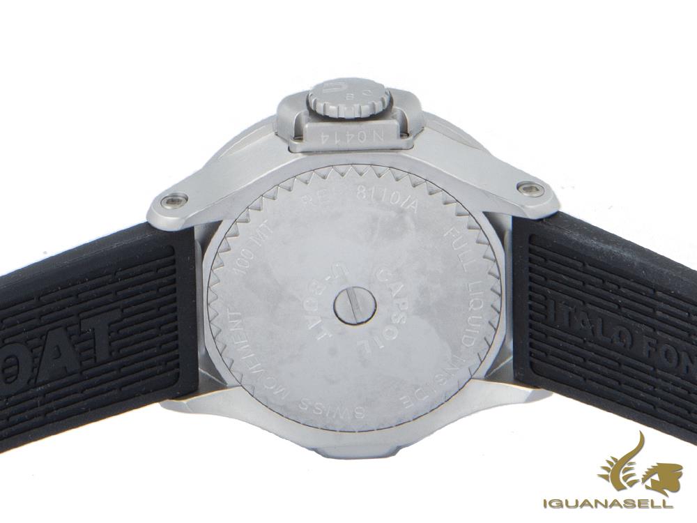 U-Boat Capsoil SS Quartz Watch, Stainless Steel 316L, Black, 45 mm, 8110/A