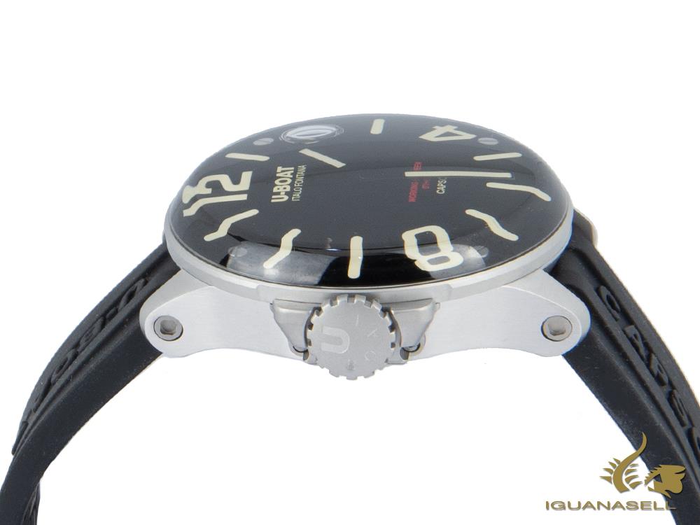 U-Boat Capsoil SS Quartz Watch, Stainless Steel 316L, Black, 45 mm, 8110/A