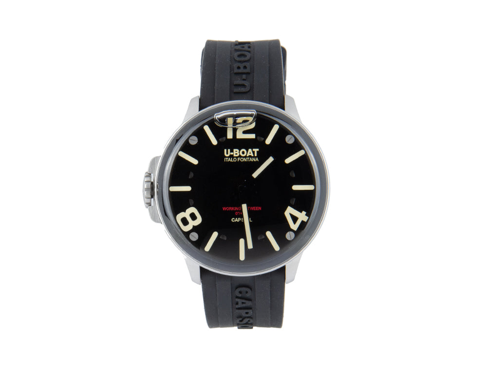 U-Boat Capsoil SS Quartz Watch, Stainless Steel 316L, Black, 45 mm, 8110/A