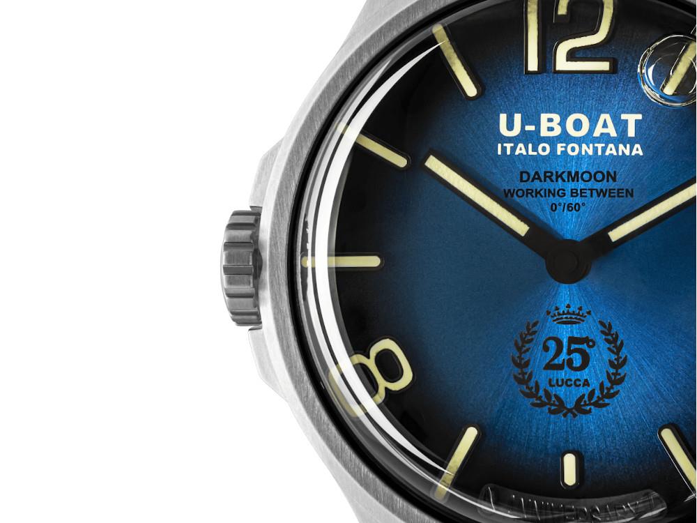 U-Boat Capsoil Darkmoon 25° SS Blue Soleil Quartz Watch, Limited Edition, 2029