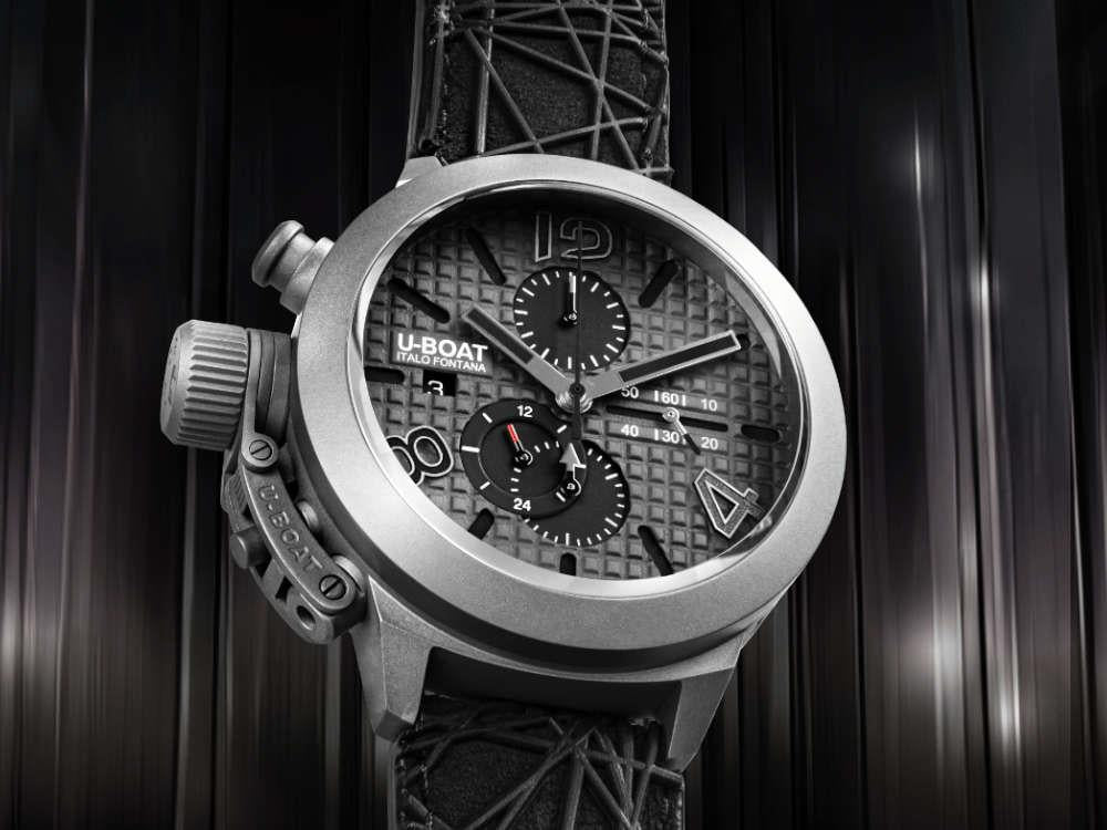 U-Boat Classico Automatic Watch, Titanium, Grey, 45 mm, Limited Edition, 3002
