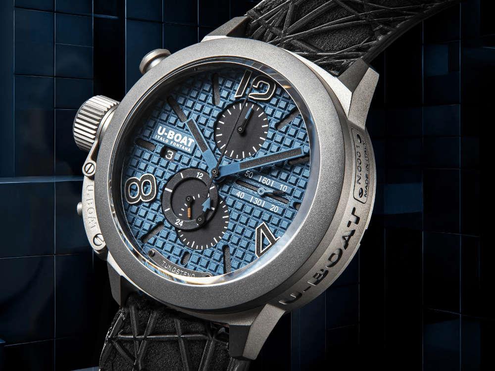 U-Boat Classico Automatic Watch, Titanium, Blue, 45 mm, Limited Edition, 3003