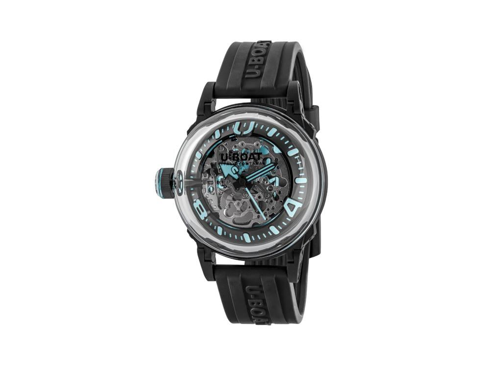 U-Boat U-65 Automatic Watch, Stainless Steel 316L, PVD, 44 mm, Turquoise, 3348