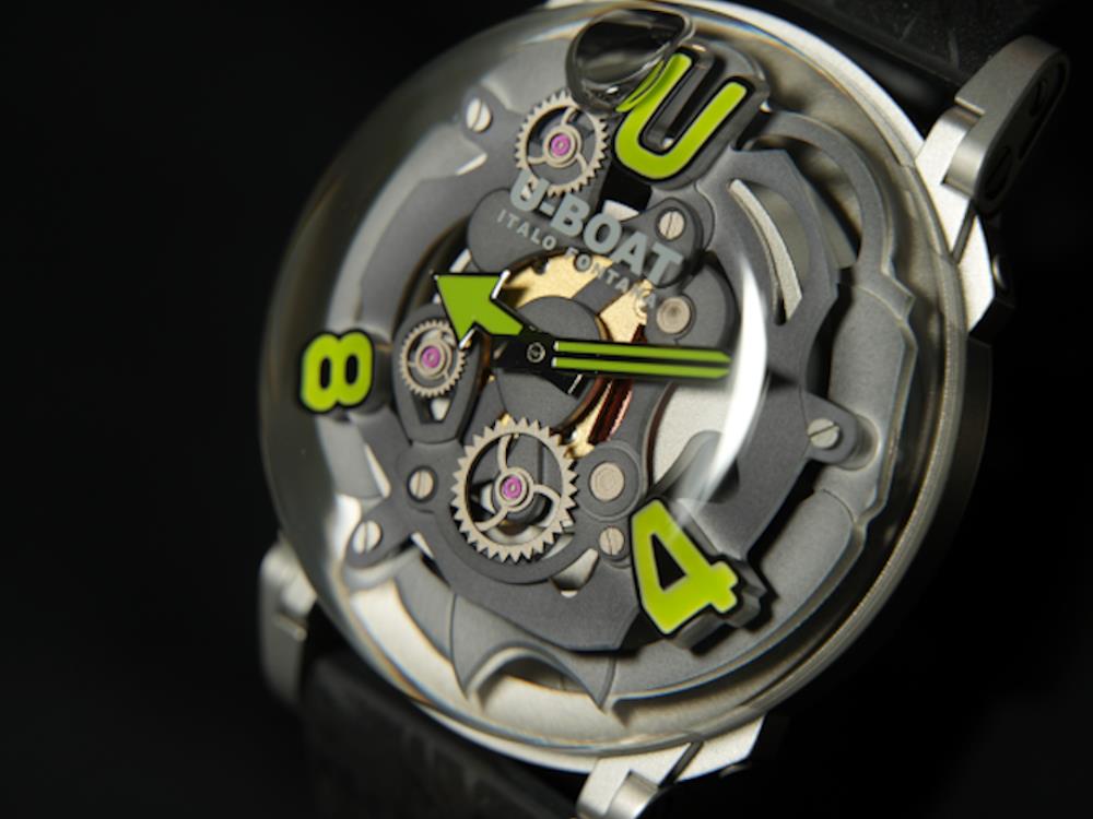 U-Boat U-65 SS Green Quartz Watch, 44 mm, 3350