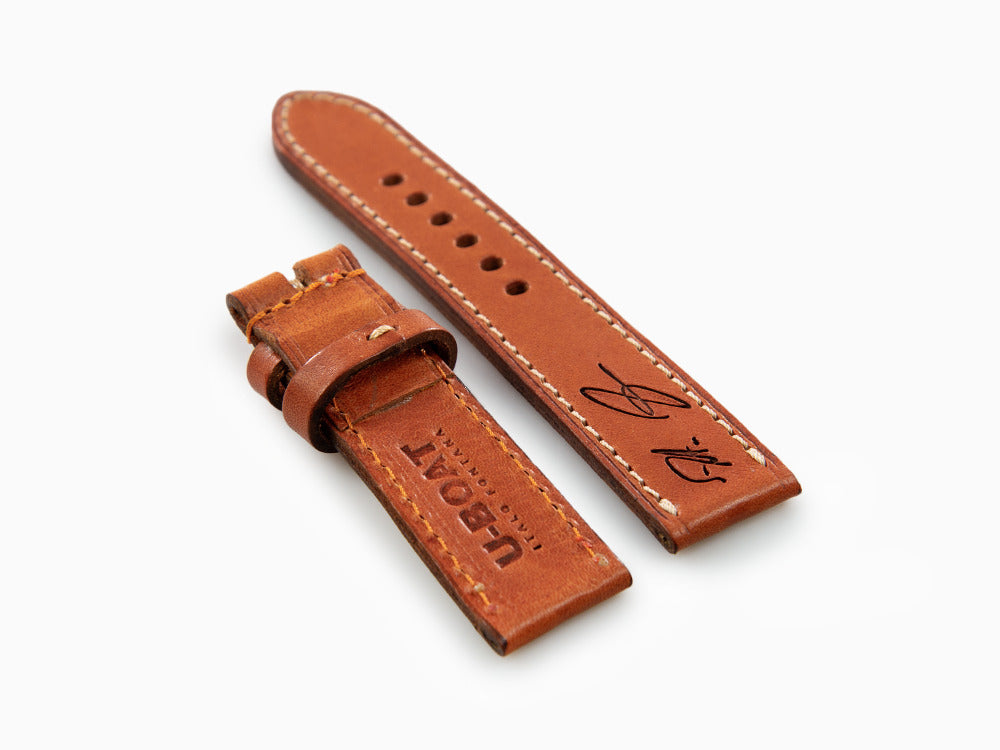 U-Boat Accesorios Strap, Calfskin Leather, Brown, 22mm, 8276/Z