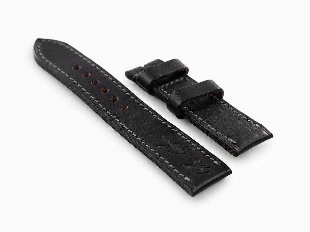 U-Boat Accesorios Strap, Calfskin Leather, Black, 22mm, 8277/Z