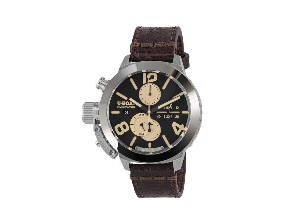 U-Boat Classico Tungsteno Chronograph Quartz Watch, 45 mm, Black, 9567