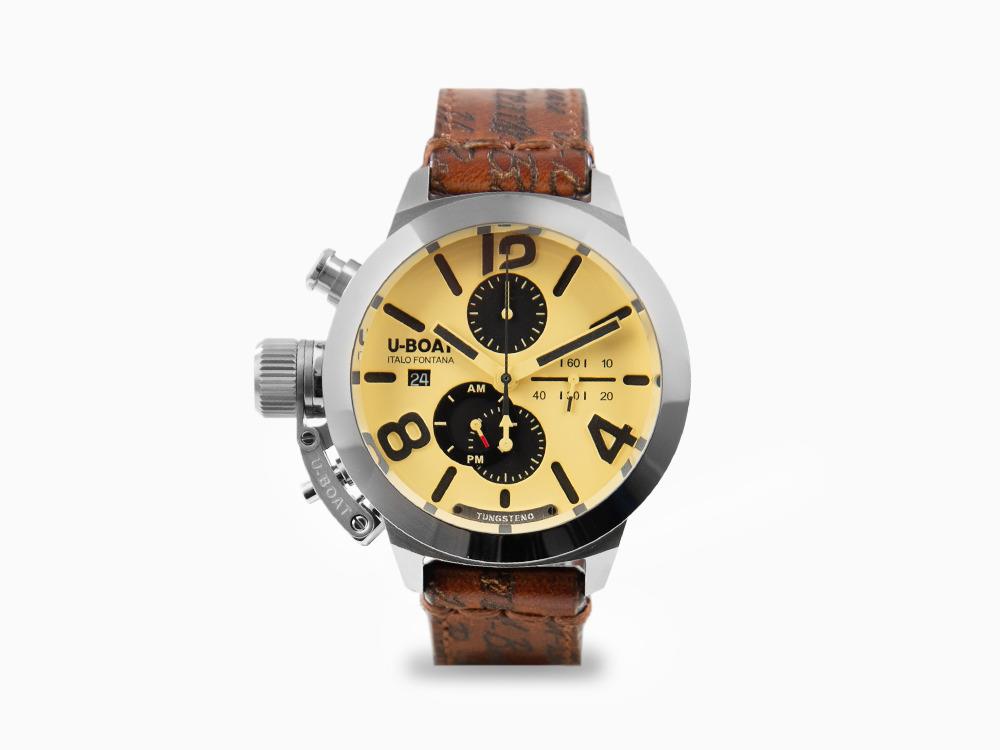 U-Boat Classico Tungsteno Chronograph Automatic Watch, Beige, 45 mm, 9568