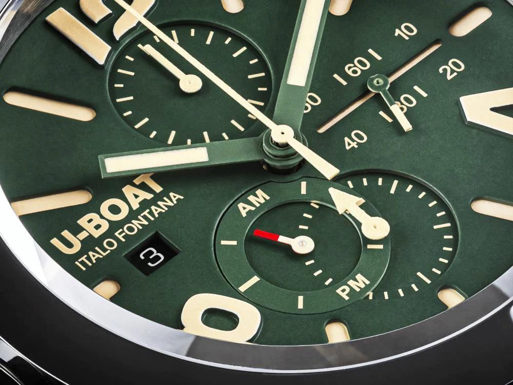 U-Boat Classico Tungsteno Chronograph Automatic Watch, Green, 45 mm, 9581