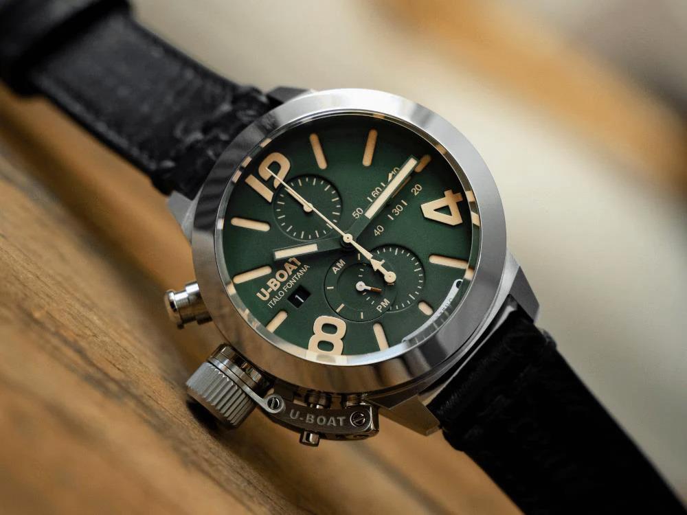 U-Boat Classico Tungsteno Chronograph Automatic Watch, Green, 45 mm, 9581