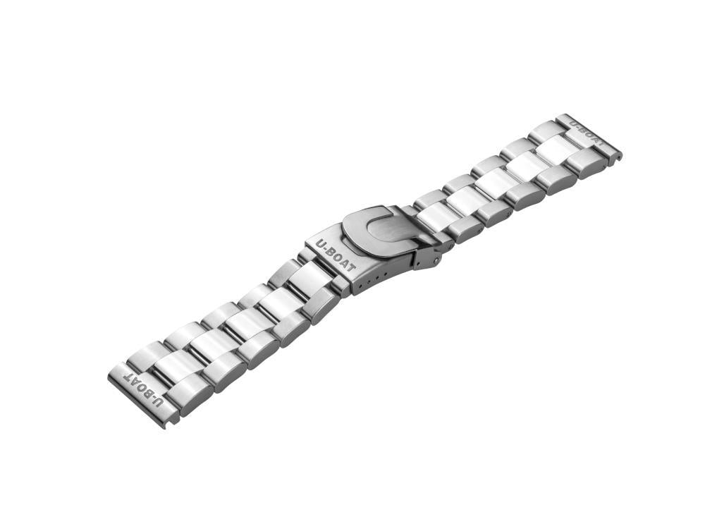 U-Boat Accesorios Strap, DLC-coated stainless steel, Black, 20 mm, 9619/BK