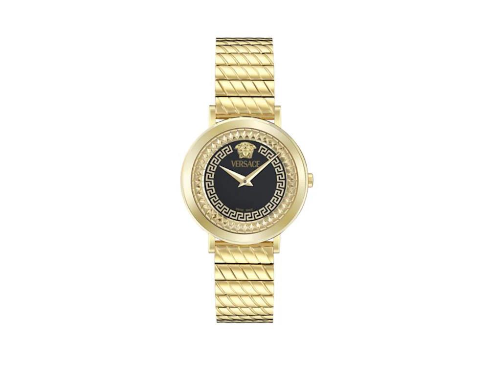 Versace Delphinus Quartz Watch, PVD Gold, Black, 35 mm, VE0O00425