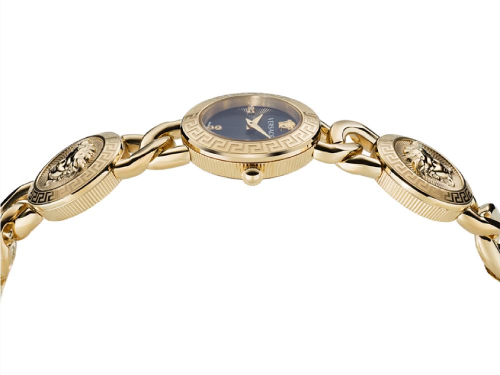 Versace Greca Stud IconQuartz Watch, Recycled Steel, 28 mm, VE0Q00525