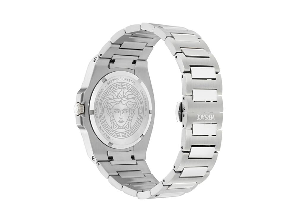Versace Tolomeo Quartz Watch, Recycled Steel, Blue, 40 mm, VE0V00225