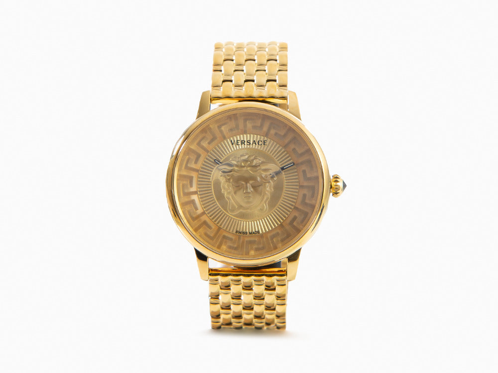 Versace Medusa Alchemy Quartz Watch, PVD Gold, Golden, 38 mm, VE6F00623