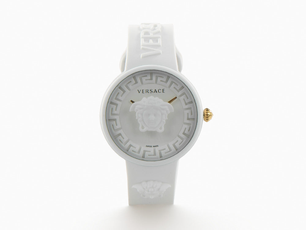 Versace Medusa Pop Quartz Watch, Silicon, White, 39 mm, VE6G00123