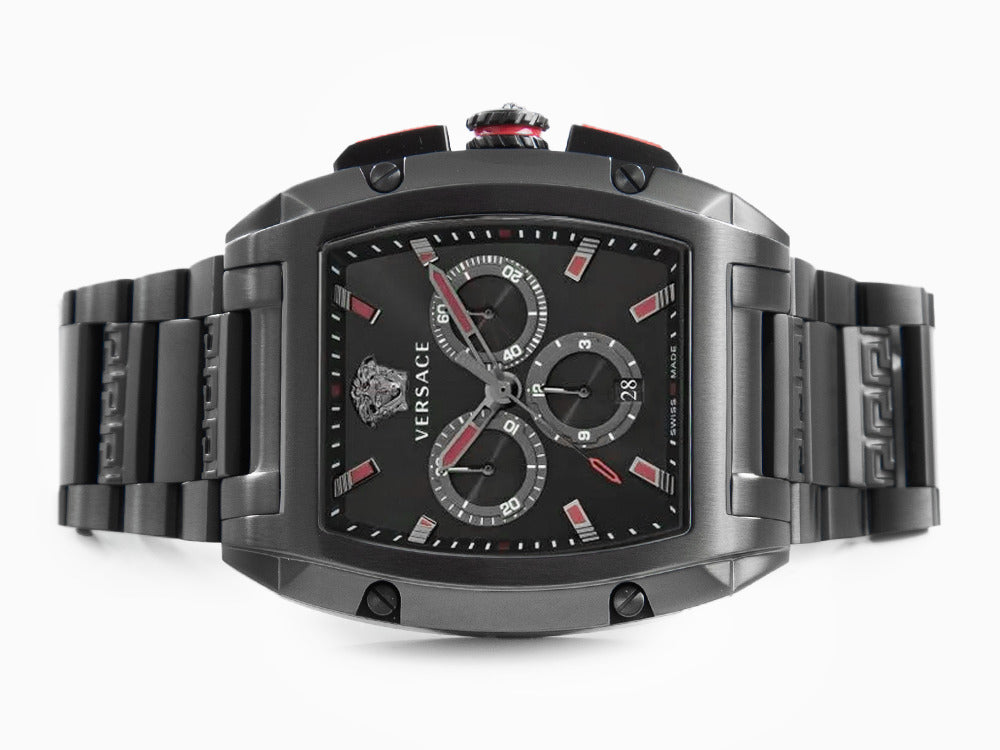 Versace Dominus Quartz Watch, PVD, Black, 42 x 49.50 mm, VE6H00623
