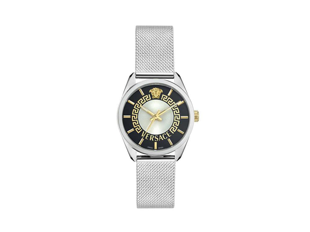 Versace New V Circle Quartz Watch, 36 mm, Sapphire Crystal, VE8A00324