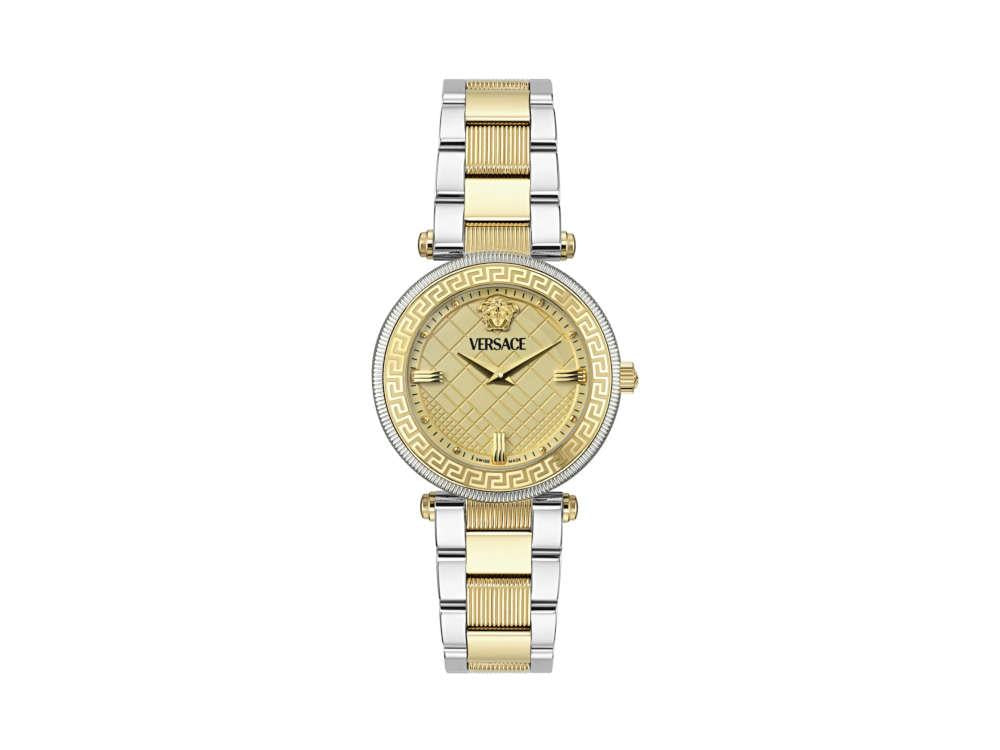Versace Reve Quartz Watch, PVD Gold, Golden, 35 mm, Sapphire Crystal, VE8B00324