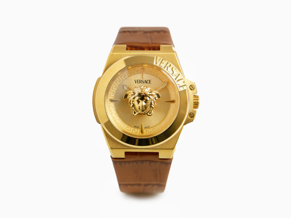 Versace HerA Quartz Watch, PVD Gold, Golden, 37 mm, Sapphire Crystal, VE8D00224