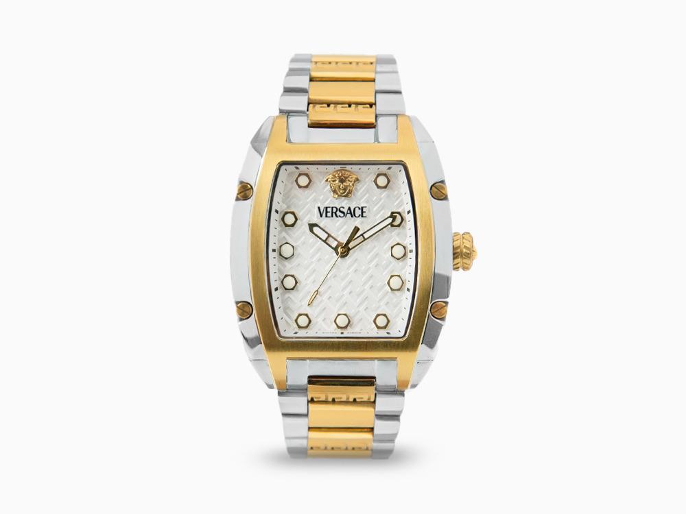 Versace Dominus Lady Quartz Watch, PVD Gold, Silver, 44,8mm x 36mm, VE8K00424