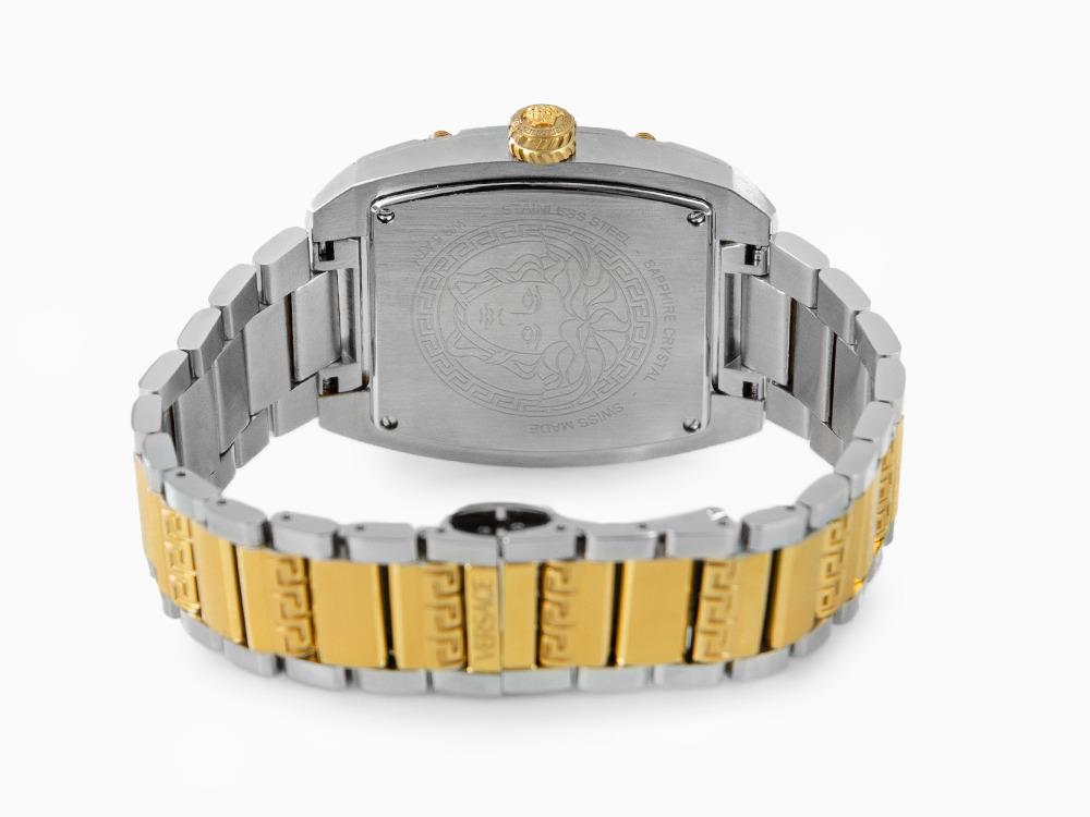 Versace Dominus Lady Quartz Watch, PVD Gold, Silver, 44,8mm x 36mm, VE8K00424