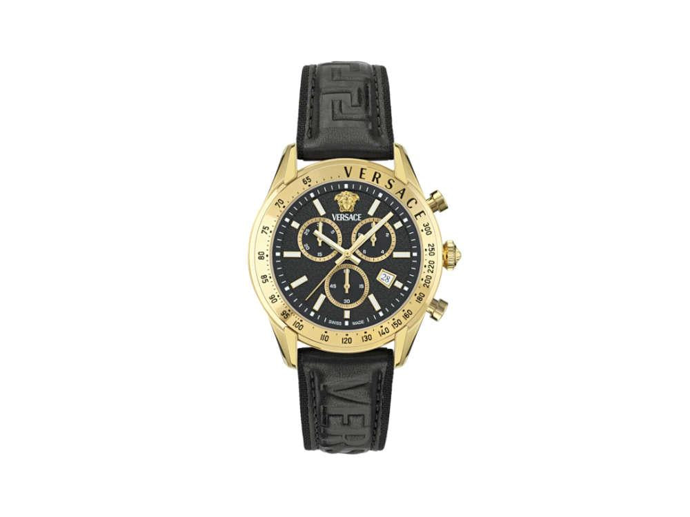 Versace Chrono Master Quartz Watch, PVD Gold, Black, 44 mm, VE8R00224