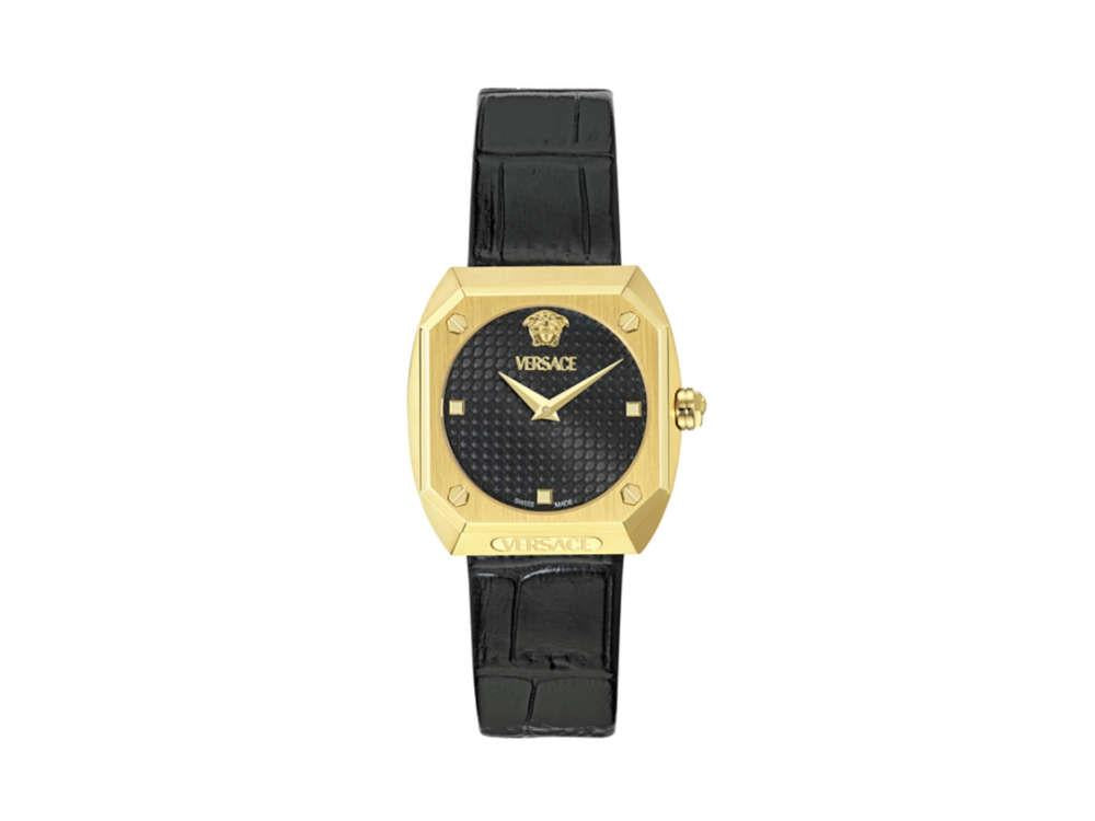 Versace Antares Lady Quartz Watch, PVD Gold, Black, 35 x 37 mm, VE9E00224