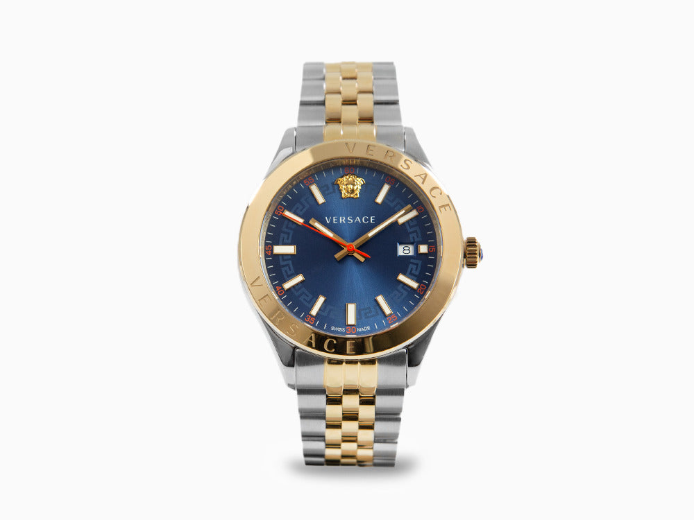 Versace Hellenyium Quartz Watch, PVD Gold, Blue, 42mm, VEVK00520