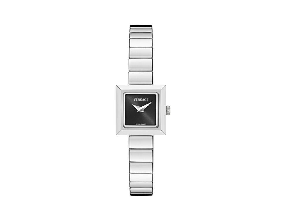 Versace V_Square Quartz Watch, Black, Sapphire Crystal, VEY900226