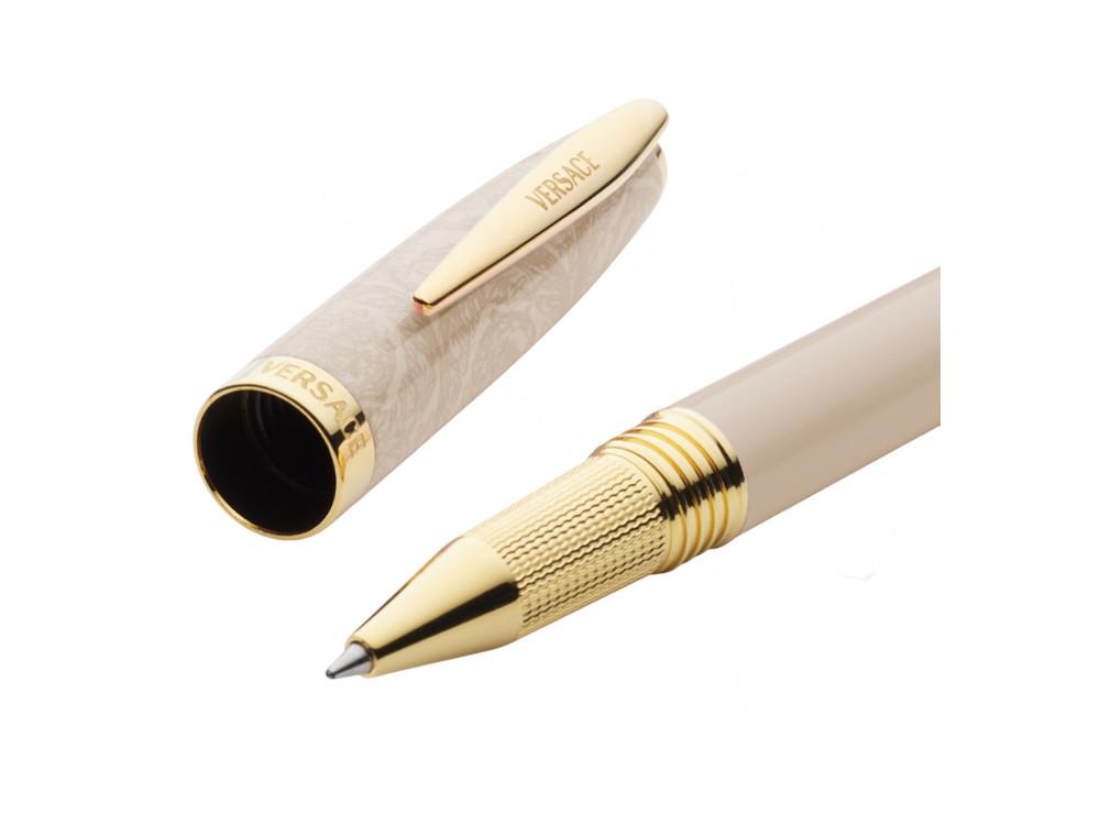 Versace Barocco Rollerball pen, Resin, Pink, Gold plated, VRAD00324