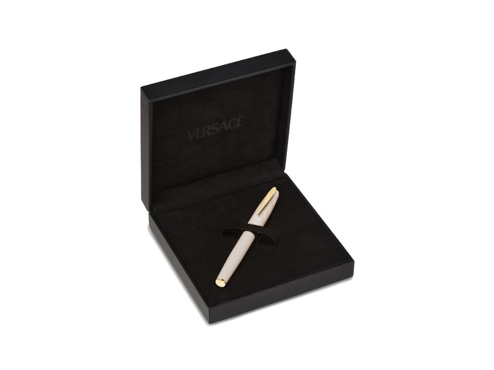 Versace Barocco Rollerball pen, Resin, Pink, Gold plated, VRAD00324