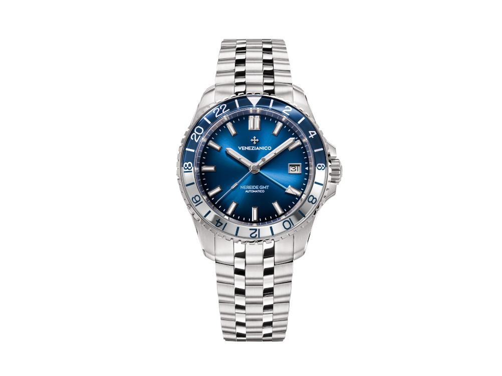 Venezianico Nereide GMT Automatic Watch, 39 mm, Blue, 3521511S