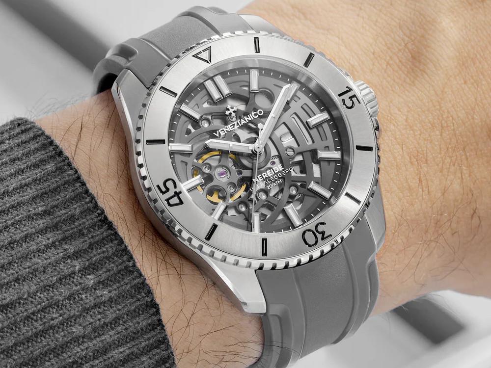 Venezianico Nereide Ultraleggero Automatic Watch, 42 mm, Grey, 3921508