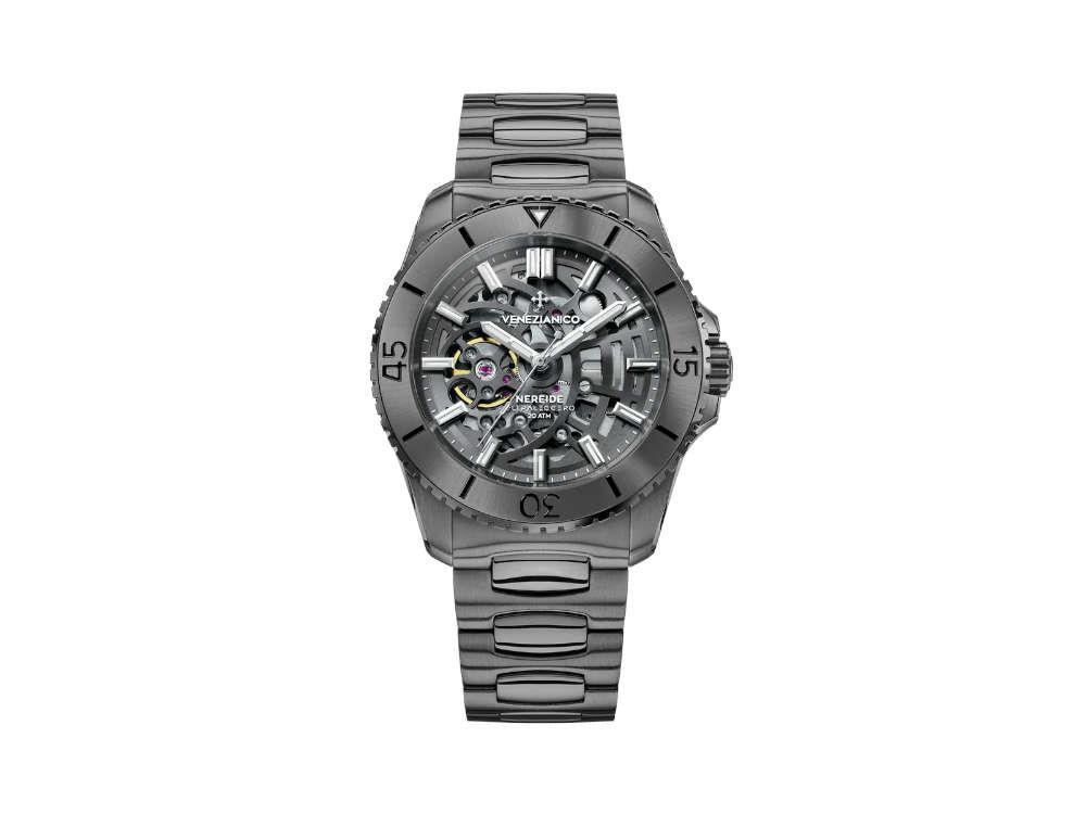 Venezianico Nereide Ultraleggero Automatic Watch, PVD, 42 mm, Grey, 3921509C