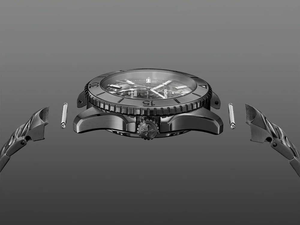 Venezianico Nereide Ultraleggero Automatic Watch, PVD, 42 mm, Grey, 3921509C