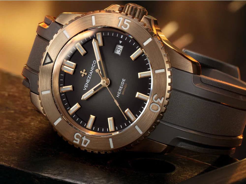 Venezianico Nereide Bronzo Automatic Watch, 42 mm, Black, 4521555