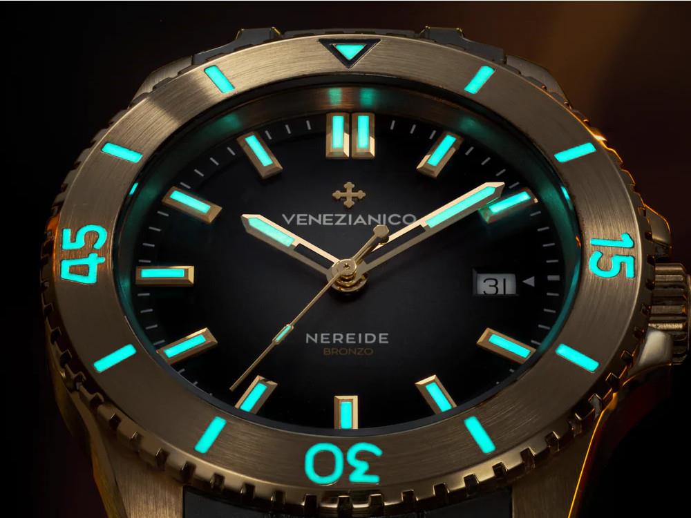 Venezianico Nereide Bronzo Automatic Watch, 42 mm, Black, 4521555
