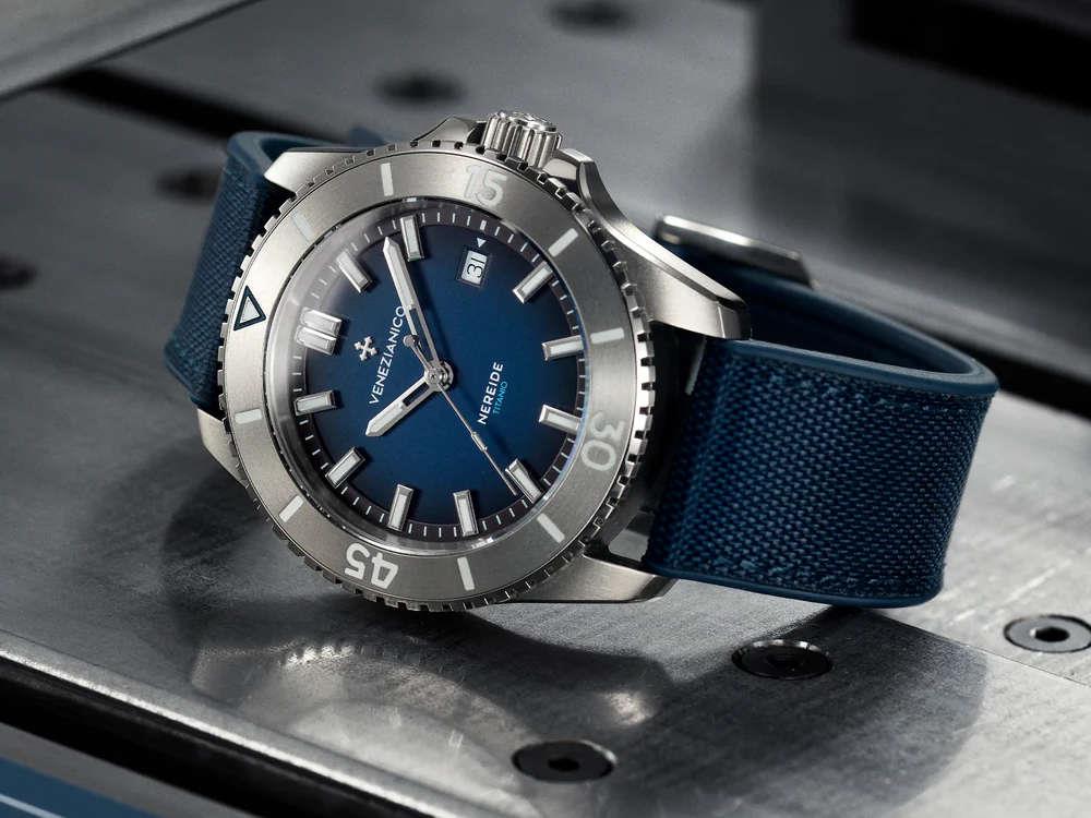 Venezianico Nereide Titanio Automatic Watch, 42 mm, Blue, 4521558