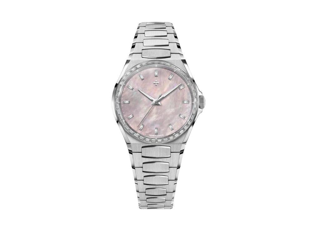 Venezianico Arsenale Moissanite Automatic Watch, 37 mm, Pink, 6121513C