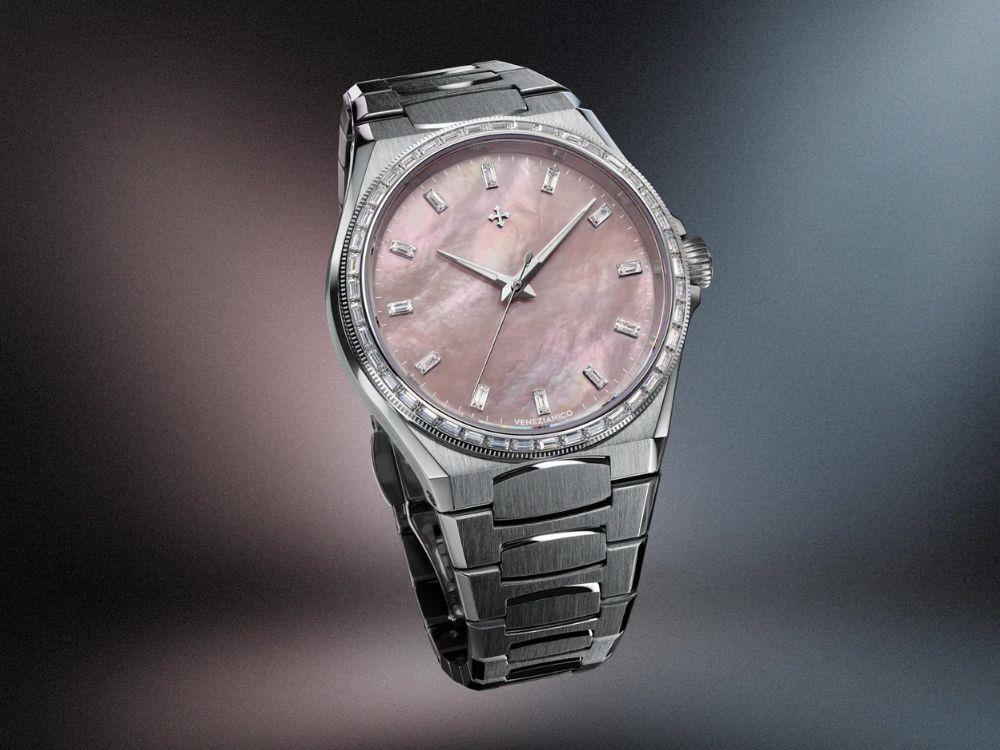 Venezianico Arsenale Moissanite Automatic Watch, 37 mm, Pink, 6121513C