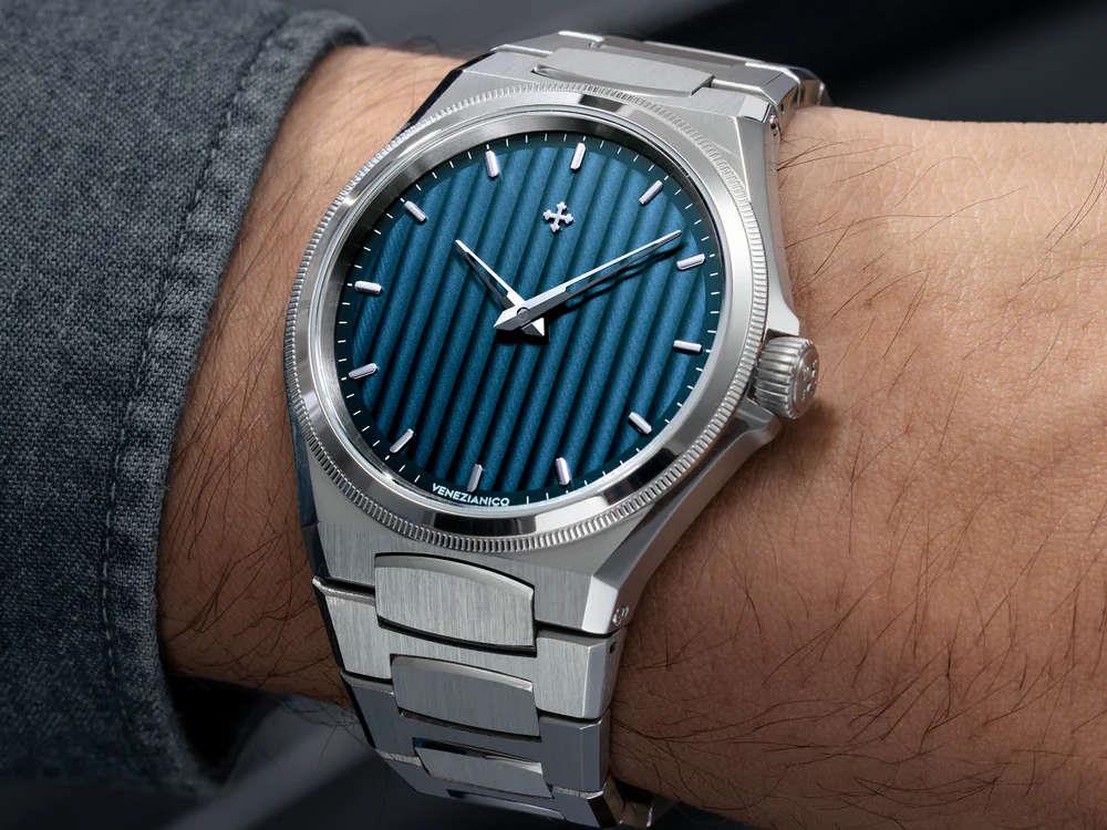 Venezianico Arsenale Automatic Watch, 40 mm, Blue, 6221502C