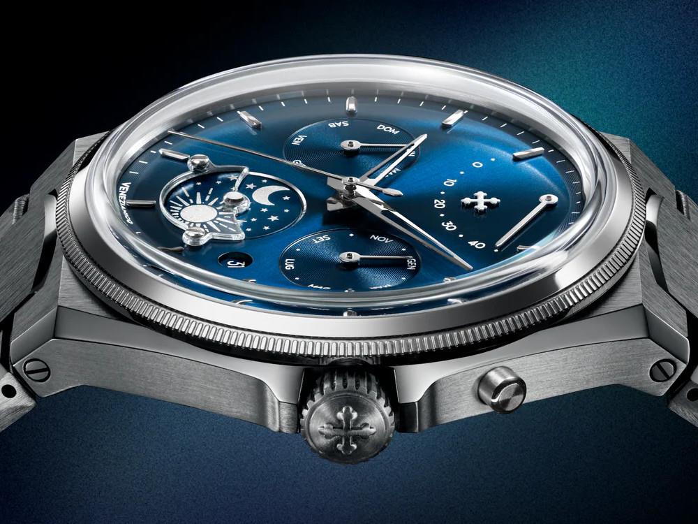 Venezianico Arsenale Calendario Automatic Watch, 40 mm, Blue, 6221580C