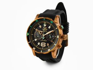 Vostok Europe Anchar Quartz Watch, Bronze, Black, Tritium, Chrono, 6S21-510O585